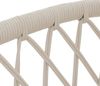 2er-Set Gartenstuhl HWC-Q38, Gartensessel Armlehne, Aluminium Seilgeflecht Rope ~ Gestell hellgrau, Polster creme Bild 5