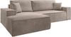 Selsey 'Farese ' Ecksofa mit Cordbezug, Schlaffunktion und Stauraum, Beige, links Bild 1