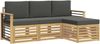 vidaXL Outdoor-Sofagarnitur 4 pcs Weiß und Anthrazit 3391647 Bild 2