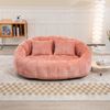 Bean Bag Sofa Lazy Sofa 145×95×63 cm aus Chenille in Rosa,Bequemer Lounge Stuhl für Erwachsene und Kinder Bild 2