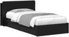 vidaXL Bettgestell mit Stauraum Schwarz 75 x 190 cm Holzwerkstoff 3433526 Bild 2