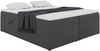 MEBLINI Boxspringbett LIONEL 140x200 cm mit Bettkasten - H4/Dunkelgrau Webstoff Polsterbett - Doppelbett mit Topper & Taschenfederkern-Matratze Bild 2
