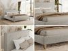 Design Polsterbett LUMARO CLASSIC 160 x 200 cm mit Lattenrost & 12cm hohen Füßen, Doppelbett mit Kopfteil, Konfigurierbar, Pocket Matratze - Hellgrau Strukture - VIRE LUX Bild 2