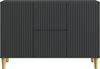 vidaXL Sideboard Schwarz 89 x 34,5 x 60 cm Holzwerkstoff 894656 Bild 4