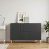 vidaXL Sideboard Schwarz 89 x 34,5 x 60 cm Holzwerkstoff 894656 Bild 4