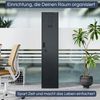 Umkleideschrank Spind KACPER - 1 Abteil, Etikettenhalter Lüftungsschlitze | Umkleidespind Metall Schließfachschrank Garderobenspind, 180x40x50cm Anthrazit Bild 3