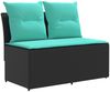 vidaXL 2 Stück Garten Mittel Sofa Mit Hochklapptisch Poly-Rattan 42025396 Bild 5