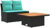 vidaXL 2 Stück Garten Mittel Sofa Mit Hochklapptisch Poly-Rattan 42025396 Bild 2