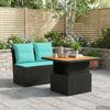 vidaXL 2 Stück Garten Mittel Sofa Mit Hochklapptisch Poly-Rattan 42025396 Bild 4