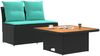 vidaXL 2 Stück Garten Mittel Sofa Mit Hochklapptisch Poly-Rattan 42025396 Bild 3