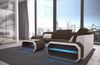 Ecksofa Verona L Form aus Stoff - Strukturstoff - braun-weiß - Links Bild 4