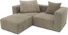 DOMO. collection Ecksofa 800011, kleine Modul-Couch in L-Form, individuell kombinierbar, Cord Sofa, Polsterecke, Eckcouch, Polstergarnitur 216 x 193 x 69 (BxTxH), schlamm Bild 3