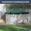 Sonnenschirm aus Holz PAUL GrünHxB 254x330cm Sonnenschirm 330 cm Kurbelschirm Standschirm Sonnenschutz Gartenschirm Balkonschirm klassisch Bild 4