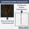 Sonnenschirm aus Holz PAUL GrünHxB 254x330cm Sonnenschirm 330 cm Kurbelschirm Standschirm Sonnenschutz Gartenschirm Balkonschirm klassisch Bild 3