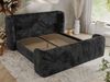 Polsterbett mit Lattenrost, Doppelbett für Schlafzimmer, Gepolstertes Kopfteil, Multipocket matratze, Härtegrad H3/H4 - EMORA CLASSIC DUO - 160 x 200 cm - Dunkelgrau Stoff - ELORI - LUX Bild 3