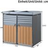 Merax Mülltonnenbox(1 St), Lüftungsöffnung mit Lamellen, Müllbehälter, Abschließbar, Zwei Türen, Pflanzfläche Bild 4