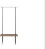 Garderobe Nussbaum 01 S 90 x 40 x 190 schwarz Bild 2