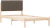 vidaXL Bettgestell mit gepolstertem Kopfteil Taupe 100 x 200 cm 878072 Bild 4