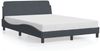 vidaXL Bettgestell "Dover" Dunkelgrau 140x190 cm Samt 373173 Bild 2