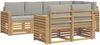 vidaXL Outdoor-Sofagarnitur 7 pcs Weiß und Hellgrau 3392001 Bild 2