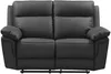 Vente-unique - Relaxsofa 2-Sitzer - Büffelleder - Schwarz - PAKITA Bild 3
