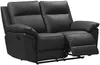 Vente-unique - Relaxsofa 2-Sitzer - Büffelleder - Schwarz - PAKITA Bild 5