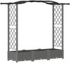 vidaXL Hochbeet mit Rankgitter und Dach Hellgrau 169 x 40 x 123 cm PP 42032576 Bild 2