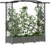 vidaXL Hochbeet mit Rankgitter und Dach Hellgrau 169 x 40 x 123 cm PP 42032576 Bild 3