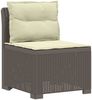 vidaXL 5-Sitzer Gartensofa mit Kissen Rattan-Look PP Hellgrau 3443918 Bild 3