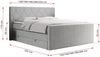 Boxspringbett KING EIGAR, mit einer Doppelmatratze, einem genähten Kopfteil - 180x200 - Hellgrau Stoff - H4 Bild 5