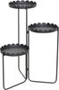Blumenständer Metall Schwarz klappbar 70cm – Pflanzenständer 3 Ebenen Blumentreppe Bild 2
