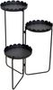 Blumenständer Metall Schwarz klappbar 70cm – Pflanzenständer 3 Ebenen Blumentreppe Bild 3