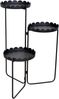 Blumenständer Metall Schwarz klappbar 70cm – Pflanzenständer 3 Ebenen Blumentreppe Bild 4