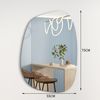 Albatros Designerspiegel Asymmetrisch 75 x 55 cm Wandspiegel oder Türspiegel, Moderne organische Form Spiegel Oval und Groß Asymmetrischer Spiegel unförmig und Rahmenlos Bild 4