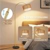 ZMH Stehlampe Boho Rattan Bogenlampe E27 LED Stehleuchten-mit 1 Glühbirnen, Vintage 165–180cm einstellbar 350° drehbar Standlampe Bild 4