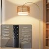 ZMH Stehlampe Boho Rattan Bogenlampe E27 LED Stehleuchten-mit 1 Glühbirnen, Vintage 165–180cm einstellbar 350° drehbar Standlampe Bild 2