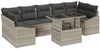 vidaXL Garten-Sofa-Set mit Speicher 8 pcs Hellgrau Poly Rattan 3357695 Bild 2