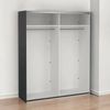 Dmora Großer Mehrzweckschrank Hagupit, Multifunktionale Möbel, Schuhschrank, Besenschrank, 179x62 h220 cm, Grau Bild 2