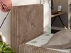 Boxspringbett 90x200 TILIO DUO inkl. Bettkasten & 7-Zonen Multipocket-Matratze, Modernes Jugendbett, Einzelbett - Braun Cord - H4 - Links Bild 3