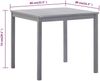 vidaXL Gartentisch Grau 80x80x74 cm Massivholz Akazie 46324 Bild 5