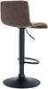 Barhocker PESAN - Stoff Braun 39x36x84 cm Schwarz | Barstuhl Höhenverstellbar Mit Lehne Drehbar Tresenhocker Tresenstuhl Kneipenhocker Kneipenstuhl Bild 3