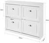 SoBuy FSR79-W Schuhschrank, MDF, Lackiert, Weiß, 105 x 83 x 24 cm Bild 3