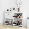 SoBuy FSR79-W Schuhschrank, MDF, Lackiert, Weiß, 105 x 83 x 24 cm Bild 4