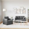 vidaXL Sofa Set 2 pcs Dunkelgrau 138 x 78 x 80 cm Samt 3407508 Bild 3