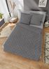 Dormisette Fein Flanell Bettwäsche 155x220 grau Kreise uni Melange 1032-95 Bild 2