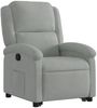 vidaXL Relaxsessel mit Aufstehhilfe Hellgrau Samt 3204300 Bild 4