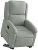 vidaXL Relaxsessel mit Aufstehhilfe Hellgrau Samt 3204300 Bild 3