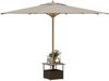 vidaXL Gartentisch mit Schirmloch Braun 55x55x46,5 cm Poly Rattan 364118 Bild 4