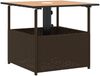 vidaXL Gartentisch mit Schirmloch Braun 55x55x46,5 cm Poly Rattan 364118 Bild 2