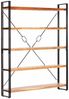 Bücherregal | Standregal 5 Fächer 140x30x180 cm Akazie Massivholz Bild 2